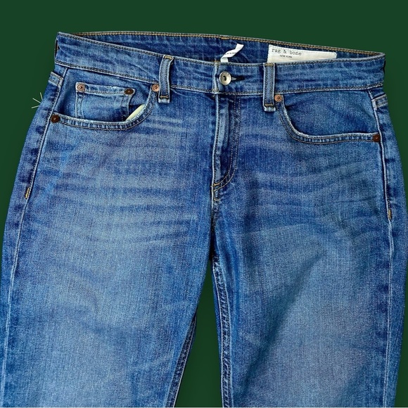 Rag & Bone ‘Dre’ Low-Rise Slim Boyfriend Ankle Jeans in “Julienne” Wash Size 26 - Picture 4 of 16